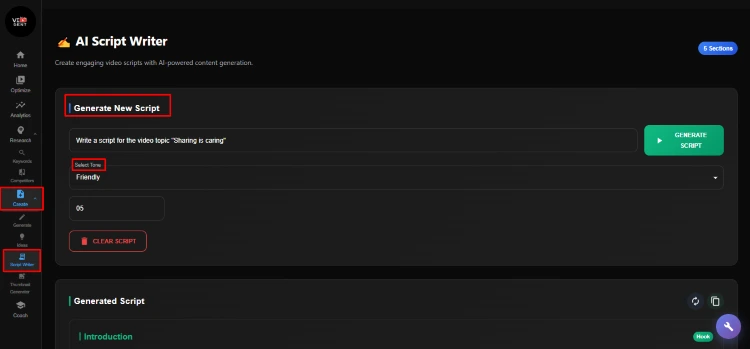 Script-Writer-Vidgent